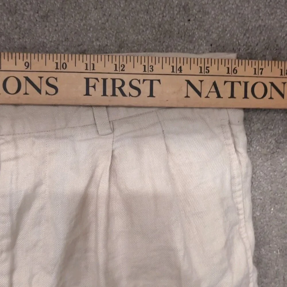 Banana Republic Linen Pants Mens Size 33R Measurements In Pictures Linen